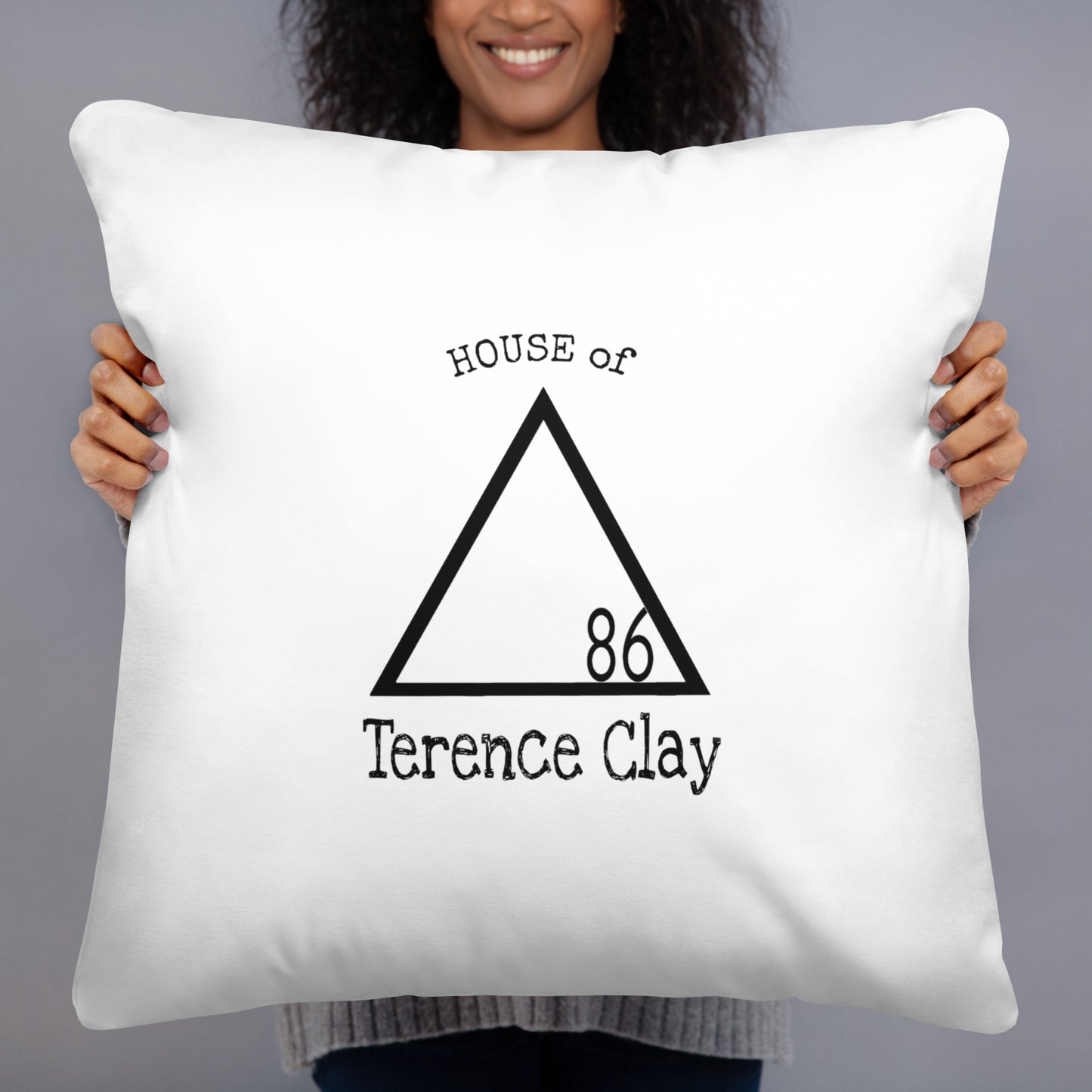 "HOUSE of Terence Clay logo" Bed/Breakfast Pillow - White