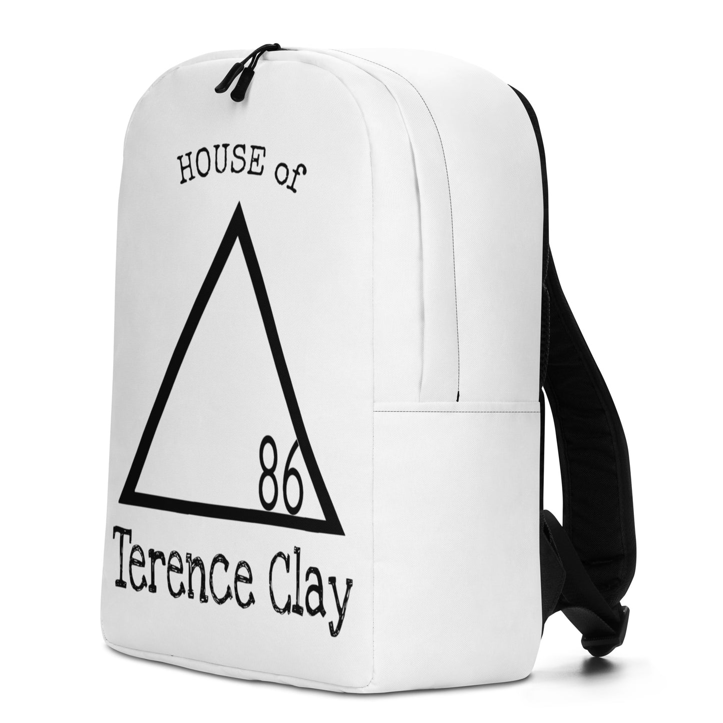 "HOUSE of Terence Clay logo" Bookbag - White/Black