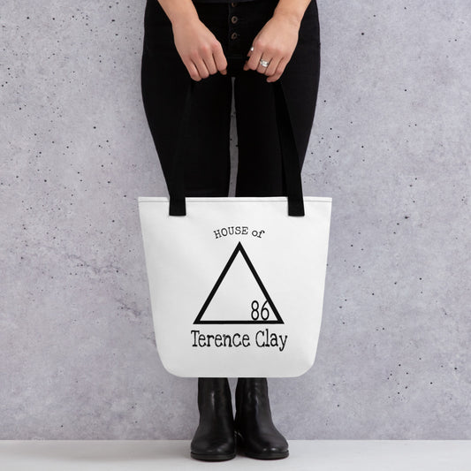 "HOUSE of Terence Clay logo" Shopping-Bag - White/Black