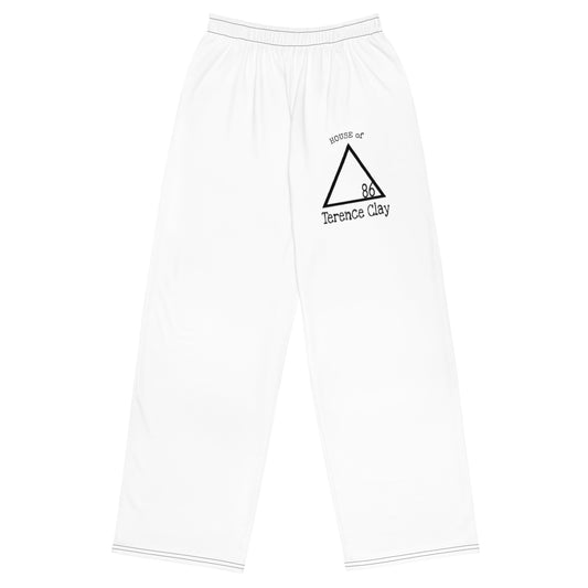 "HOUSE of Terence Clay logo" Wide-Leg Pants - White