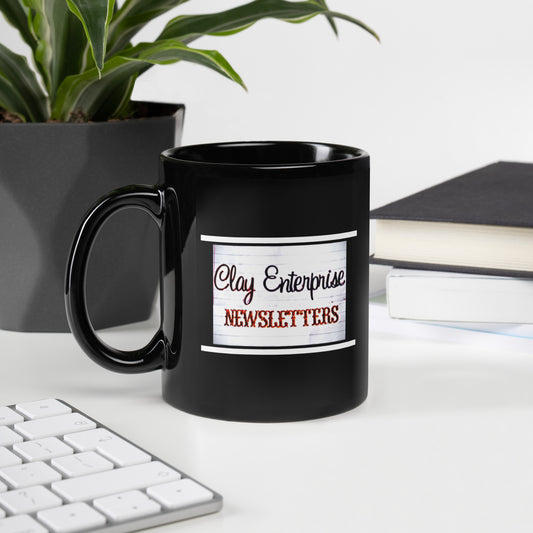 "CLAY Enterprise Newsletters logo" Bed/Breakfast Mug - Black