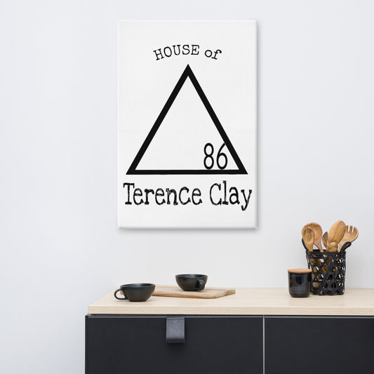 "HOUSE of Terence Clay logo" 24"x36" Vertical Canvas Wall Art