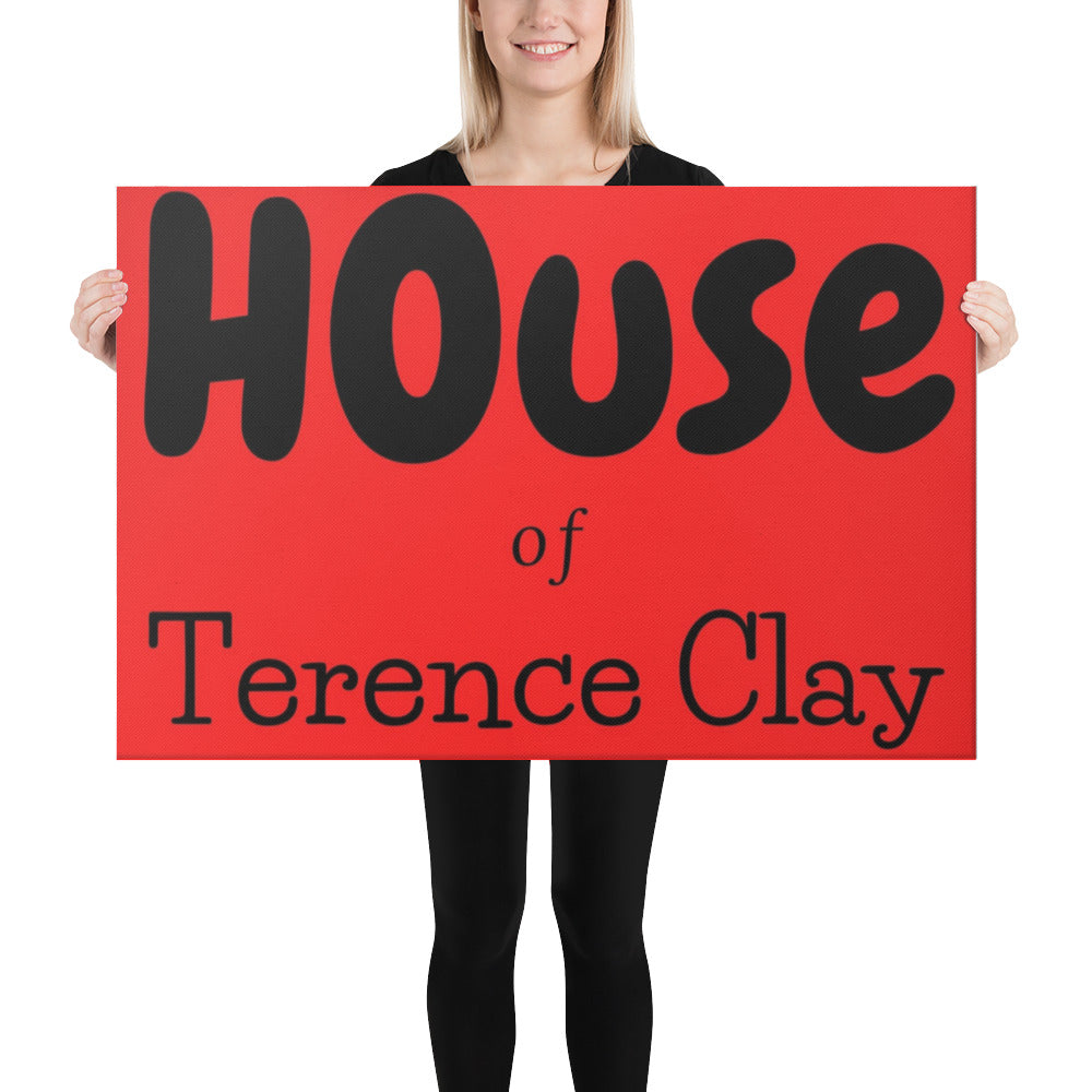 "HOUSE of Terence Clay red-box Retro Look" 24"x36" Horizontal Canvas Wall Art