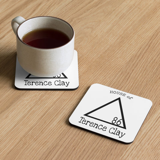 "HOUSE of Terence Clay logo" cork-back Coaster