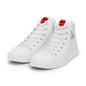 "HOUSE of Terence Clay red-box Retro Look Dirty-World Classics" Men’s High-Top Canvas Shoes - White