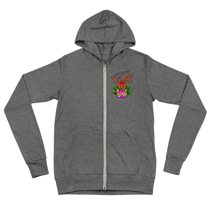 "INFUSIONS by T. Clay logo" Zip-Up Hoodie - Gray