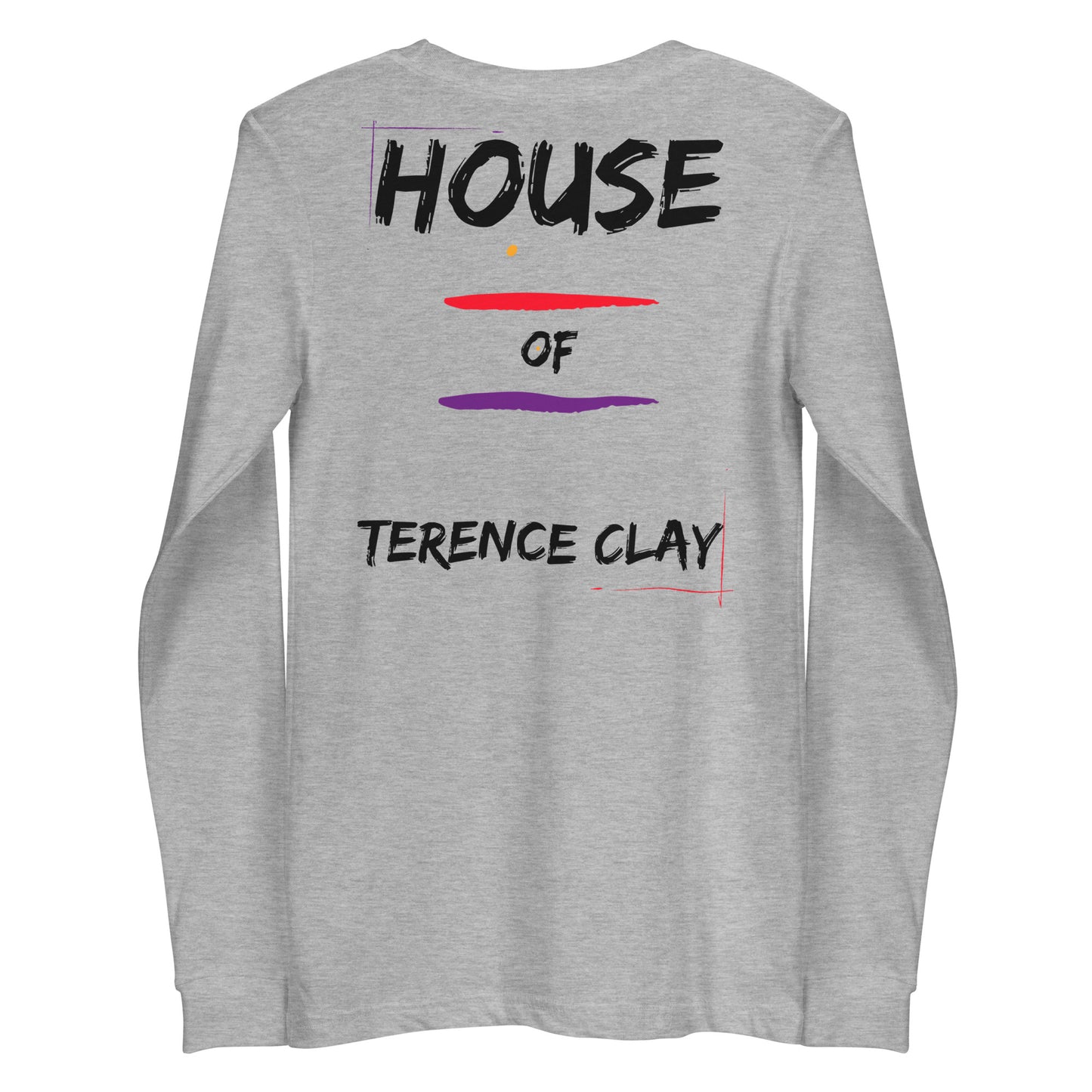 "HOUSE of Terence Clay  logo White-Box/Left Chest-Plate" Long-Sleeve Shirt