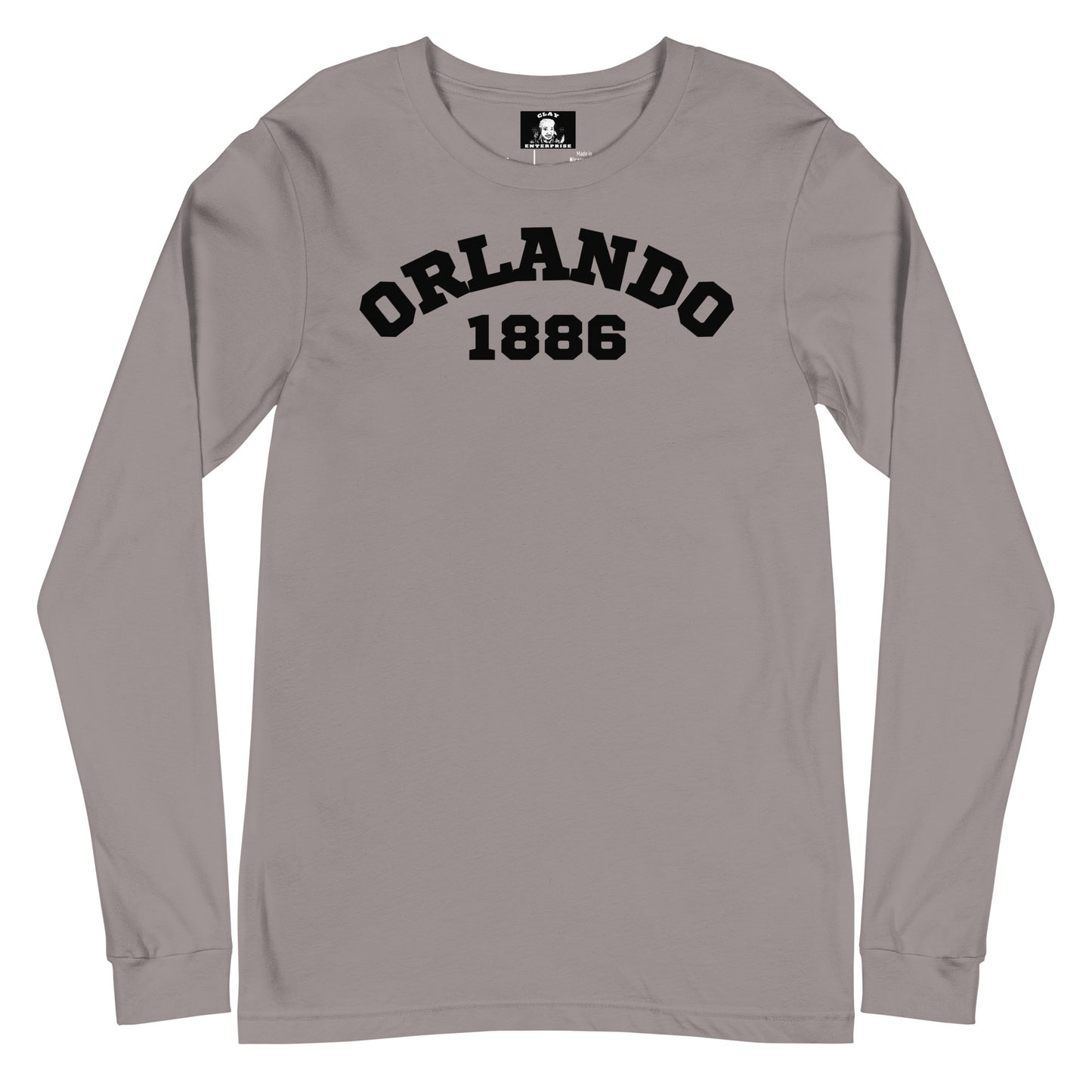"Orlando 1886" black-font Long-Sleeve Shirt