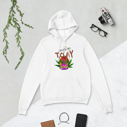 "INFUSIONS by T. Clay logo" front-print Hoodie - White