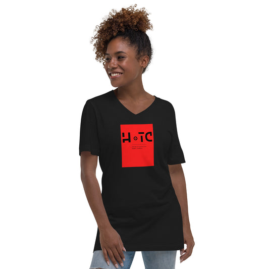 "HoTC 300blk 32805 Red/Black " V-Neck T-Shirt