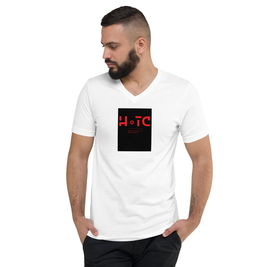 "HoTC 300blk 32805 Black/Red " V-Neck T-Shirt
