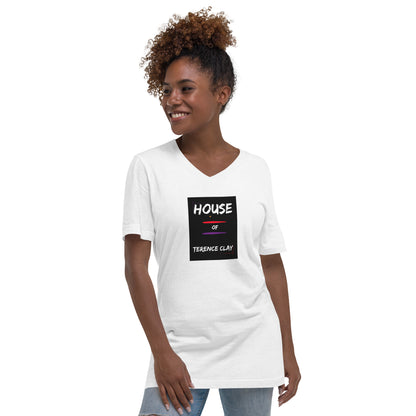 "HOUSE of Terence Clay 90's Retro-Look" V-Neck T-Shirt - Black Box