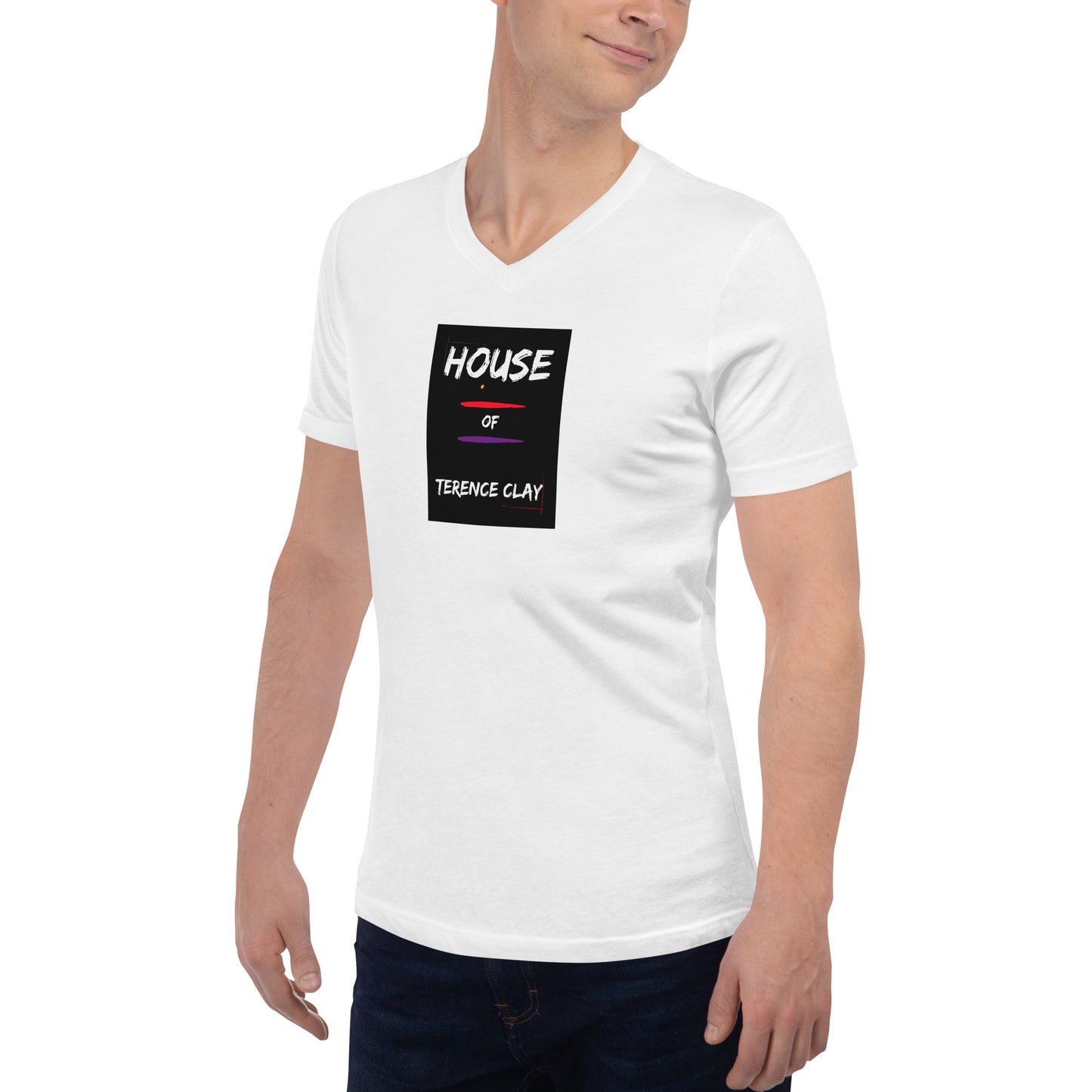"HOUSE of Terence Clay 90's Retro-Look" V-Neck T-Shirt - Black Box