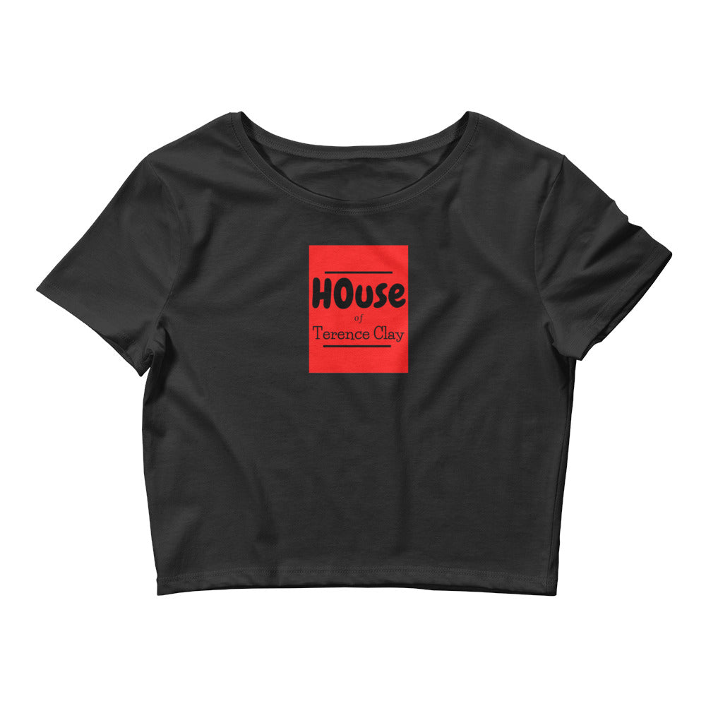 "HOUSE of Terence Clay large red-box Retro Look" Women’s Crop'd T-Shirt