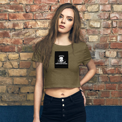"CLAY Enterprise brand/logo x Terence Clay signature" Women’s Crop'd T-Shirt