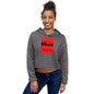 "HOUSE of Terence Clay large red-box Retro Look" Women's Crop'd Hoodie