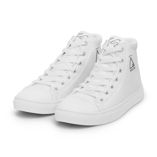 "HOUSE of Terence Clay Dirty-World Classics" Women’s High-Top Canvas Shoes - White