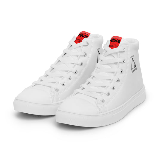 "HOUSE of Terence Clay red-box Retro Look Dirty-World Classics" Women’s High-Top Canvas Shoes - White
