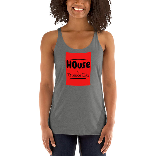"HOUSE of Terence Clay large red-box Retro Look" Women's Gymnast Tank-Top