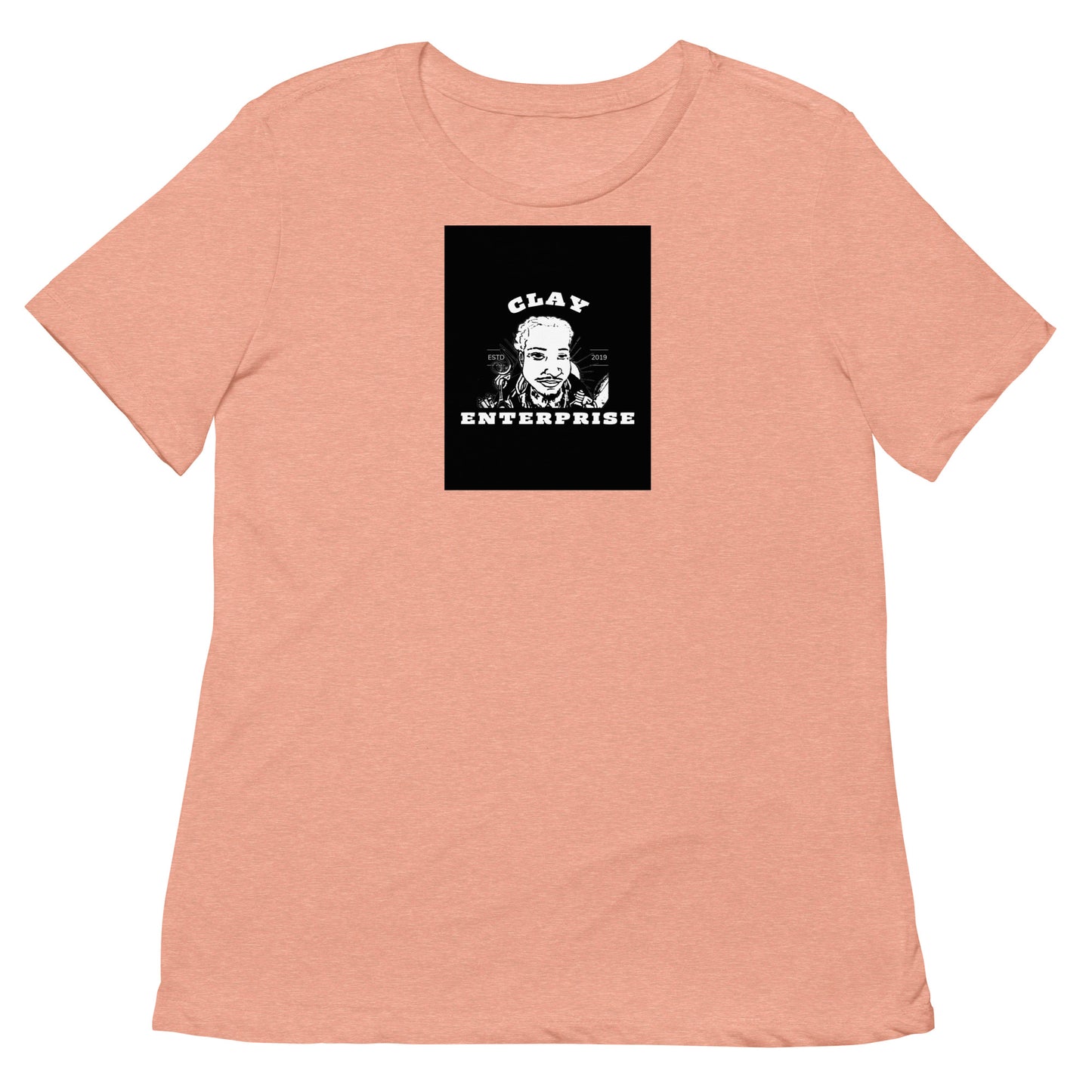 "CLAY Enterprise brand/logo x Terence Clay signature" Women’s tri-blend Relaxed Shirt